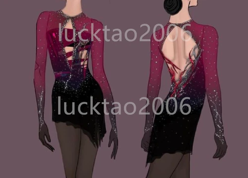 new style Figure skating Ice Skating Dress Gymnastics Dance Costume 88111