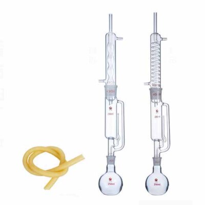Estrattore Soxhlet Da Laboratorio In Vetro Borosilicato 500ml - Per Estrazioni A Caldo, Con Condensatore E Pallone