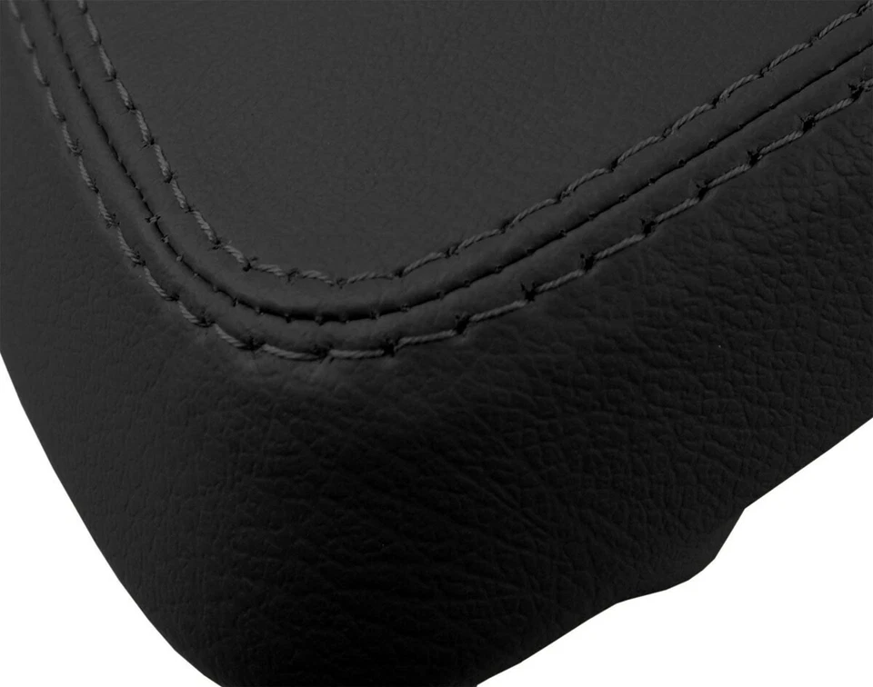 Se adapta a Toyota Yaris 2008-2011 PVC consola tapa tirar sobre reposabrazos cubierta negra Foto 3 de 4