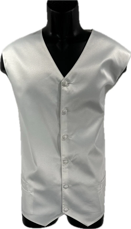 St. Patrick Men's White Vest 6 Buttons White Back Polyester Size 4XL - Image 3 of 3