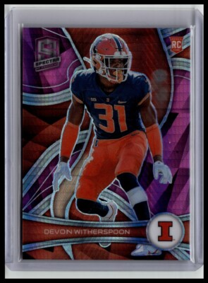 2023 Chronicles Draft Picks  Devon Witherspoon Spectra Neon Pink 37/75 RC-189
