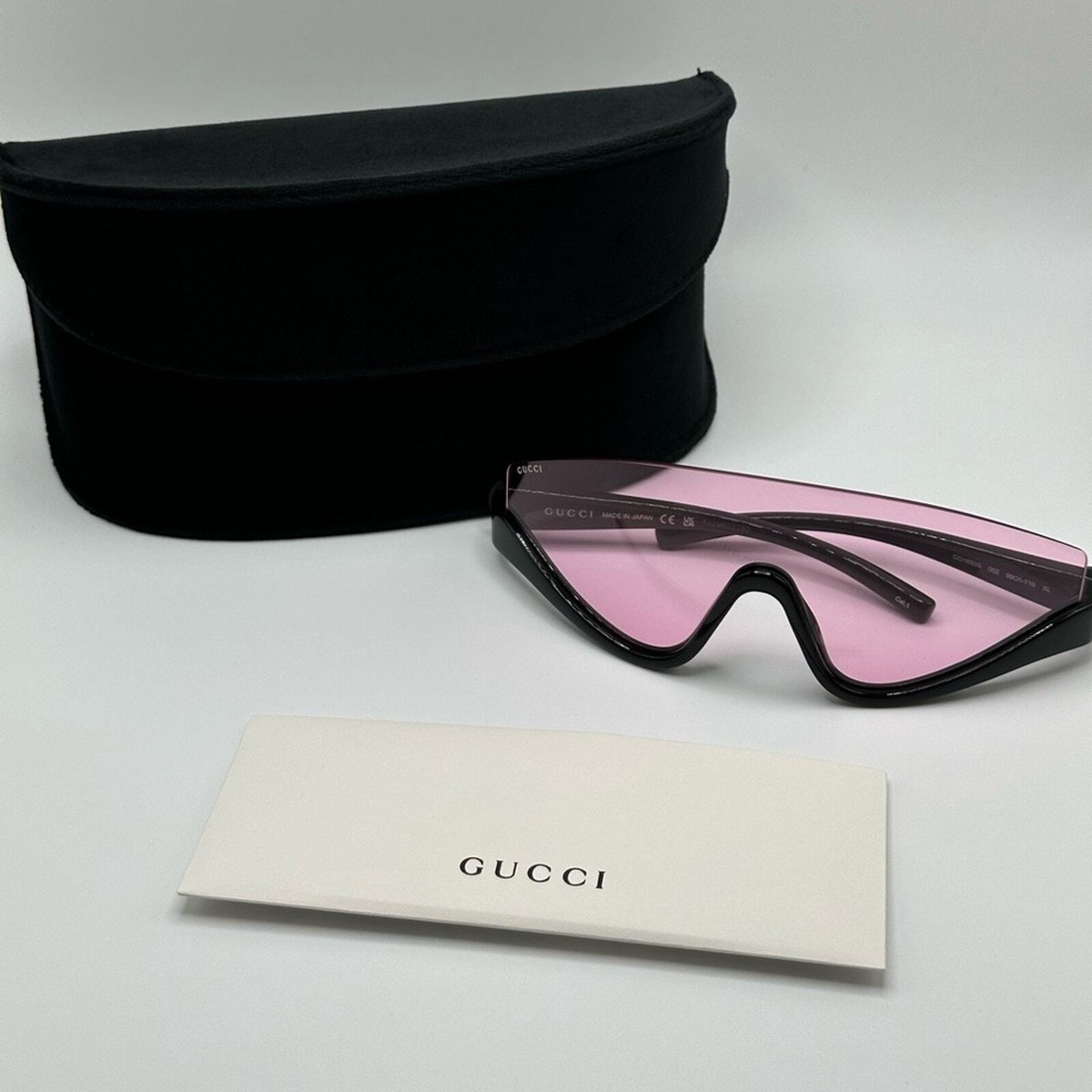 GUCCI Sunglasses GG1650S 002 Black Pink Unisex NEW NEW GG1650S 002 GUCCI BLACK PINK SHIELD UNISEX GUCCI  main image 2