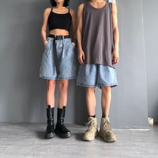 Hommes Jeans Délavé Short Déchiré Jeans Vieilli Taille Haute Demi Pantalon