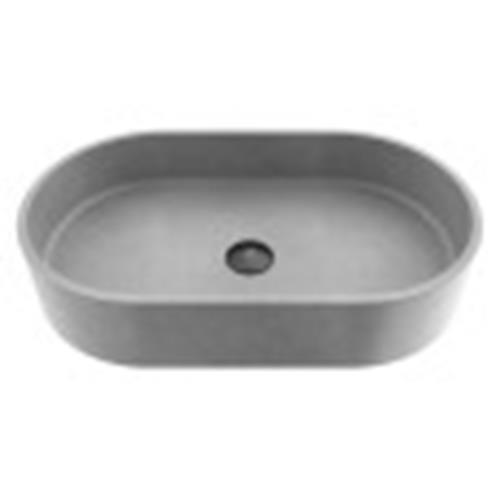 COLECCIONES MODERNAS DE PIEDRA VIGO CONCRETO 23 IN. FREGADERO RECIPIENTE BAÑO OVALADO VG04058 - Imagen 4 de 7