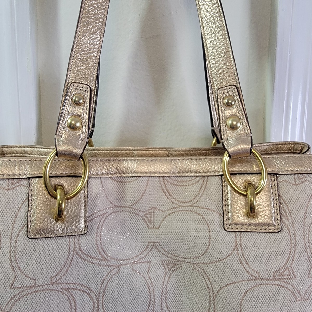 COACH PENELOPE LINEN SIGNATURE TOTE COACH F19266 | eBay