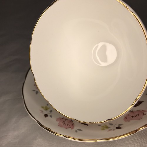 Vintage Foley Bone China Roselle Tea Cup & Saucer Floral England Numbered - Picture 11 of 12