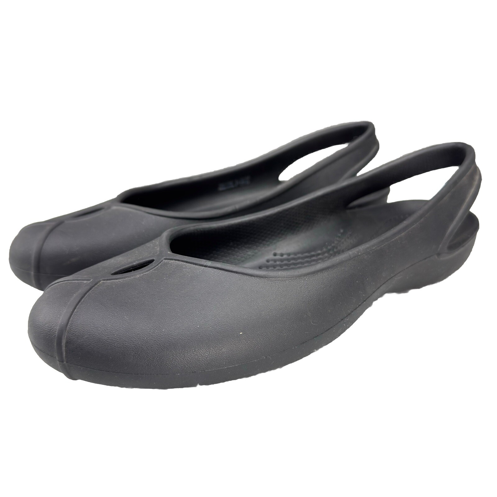 Crocs Olivia II Women’s Size 10 Black Iconic Comfort Flat Sling Back Ballet flat