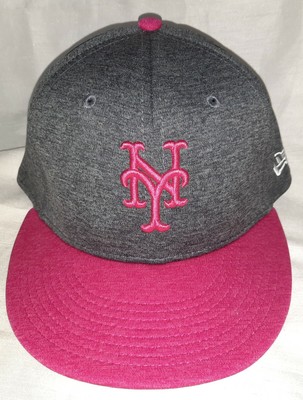 NY Mets- New Era Gray/Pink Fitted Cap 