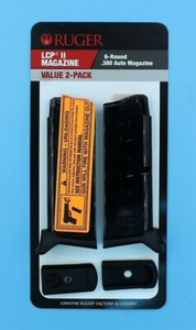 Ruger Lcp 2 Ii 380 Acp Pistol 6 Round Magazine Value 2 Pack 90644 380 Clip Mag 736676906444 Ebay