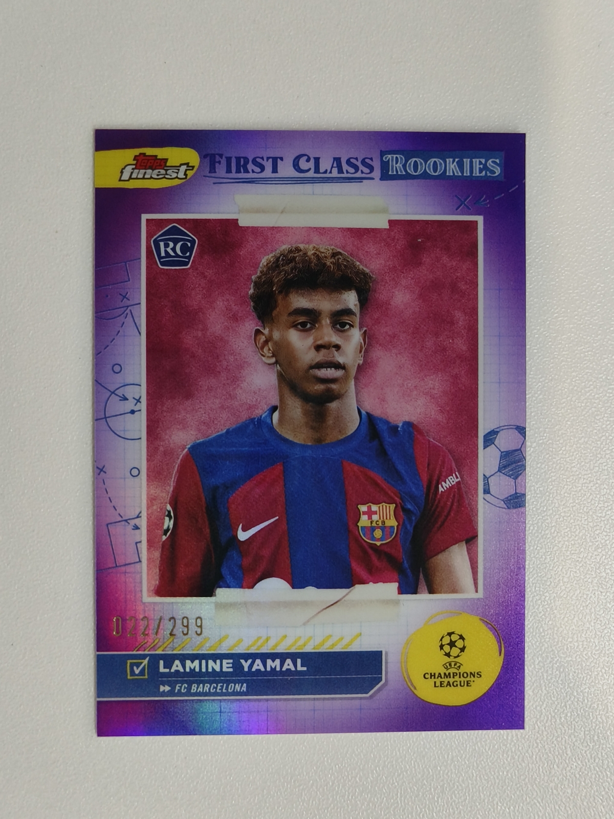 Lamine Yamal 2023-24 Topps Finest UCC /199 Rookies RC First Class #FR-1 -VI