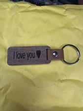 I Love You Engraved Logo Keychain