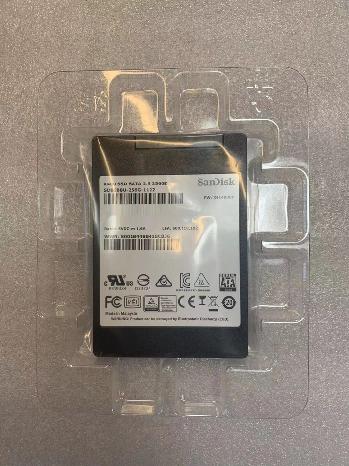 SanDisk X400 256GB Internal 2.5" SD8SBU-256G-1122 SSD solid state drive  - Image 3 of 3