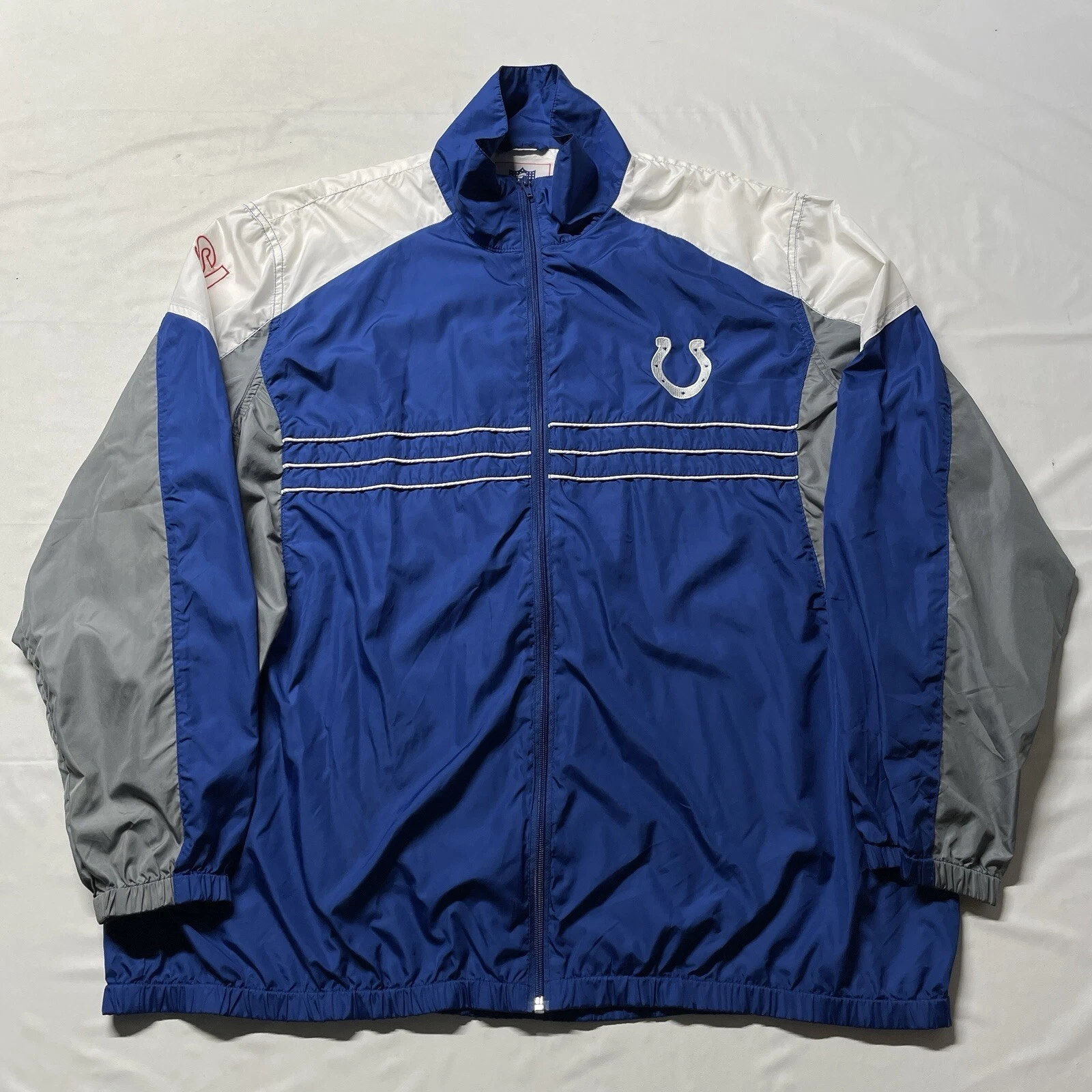 Indianapolis Colts Windbreaker Jacket Men’s 2XL Blue Full Zip NFL Football Team