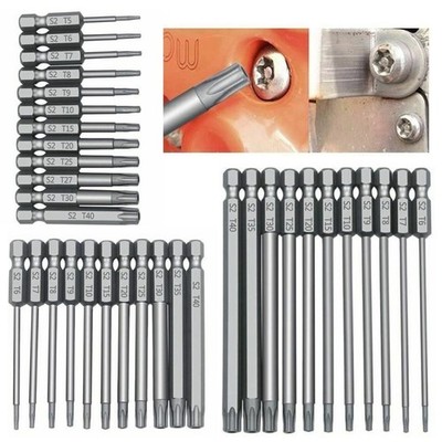 Security Torx Bit Set + Hex Key Allen Bit Set - For Power Drill & Impact DriveKA