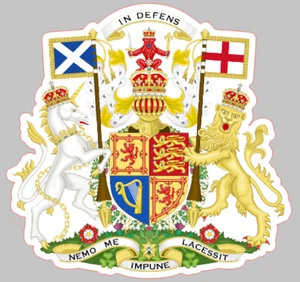 Scottish Royal Coat of Arms UK Scotland Self Adhesive Vinyl Sticker Decal