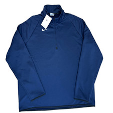 Nike Dri-FIT Pullover Mens Large Blue Quarter Zip Training Sweatshirt Top