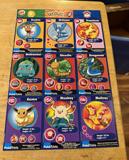 Burger King Pok&eacute;mon Pok&eacute;Trivia Uncut Sheet 9 Cards Master Trainer 18