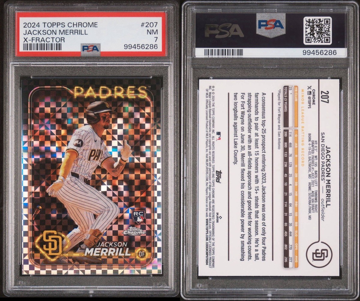 2024 Topps Chrome - Jackson Merrill #207 X-Fractor (RC) for