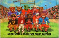 1969 SEC / College Football Postcard "Southeastern Conference Family Portrait"