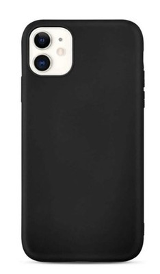iPhone 12 Mini Case Hülle Schwarz Gel Flüssig Silikon Weich Schutzhülle für Apple