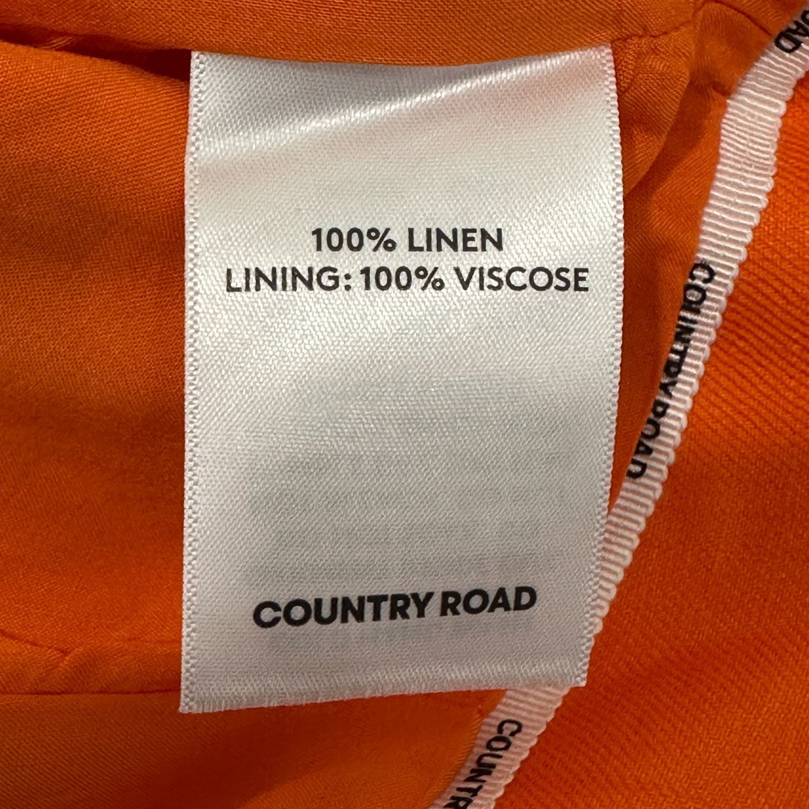 Country Road Shorts Women AU 4 (26 in Waist) Orange High Rise Lined NEW image 10