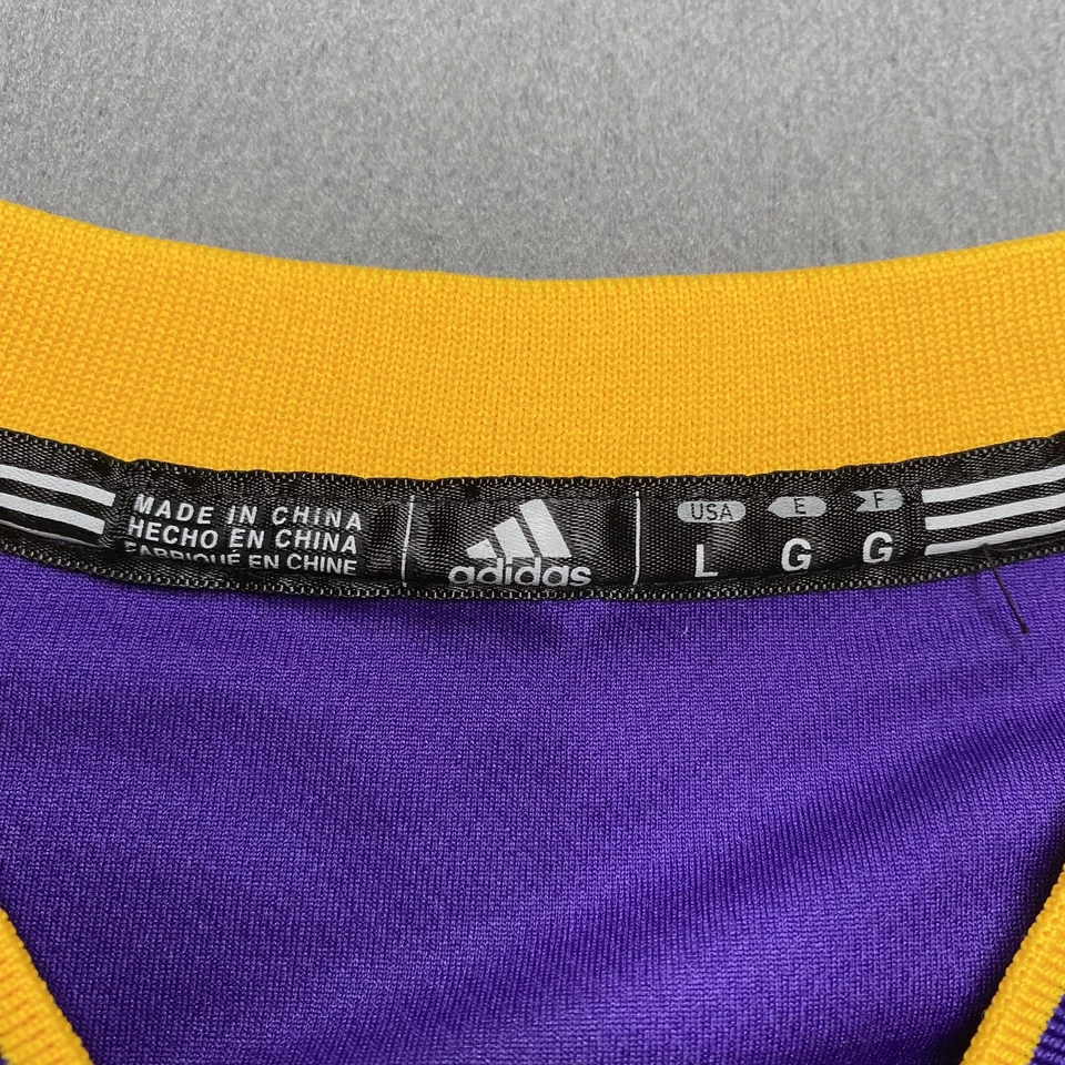 Los Angeles Lakers Basketball Jersey Youth Large Purple Gold NBA Adidas Kobe 24 - Image 4 of 4