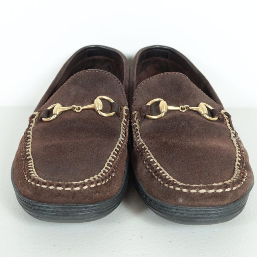 GUCCI Horsebit Suede Loafers Dress Shoes Size:36.5/JP:23.5 Brown 141162K Authen thumbnail 2