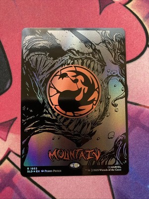 MTG Mountain RAISED FOIL 1953 Mana Symbiote Venom Land Spider-Man Secret Lair
