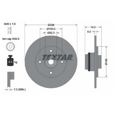 2x Bremsscheibe hinten für Renault 19 2 D53 Clio BB Megane 1 BA0/1 | 589217