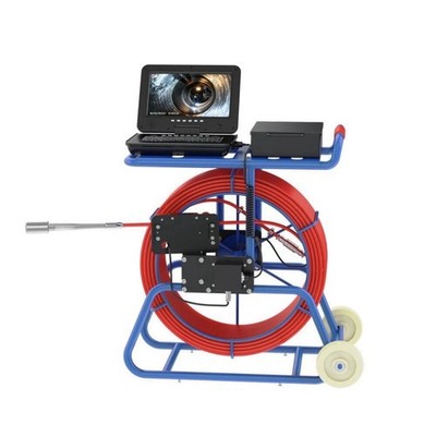 9mm THICK 50m Sewer Pipe Inspection Camera with 512hz Sonde Self level 32mm lens