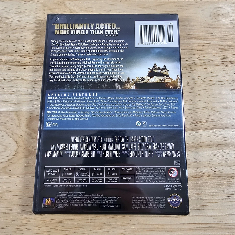 The Day the Earth Stood Still (2 DVD Special Editition) 1951 Sci-Fi Classic Film - Image 3 of 4