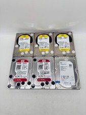 Lot of 6 4TB 3.5" SATA Hard Drives WD Red WD RE Seagate