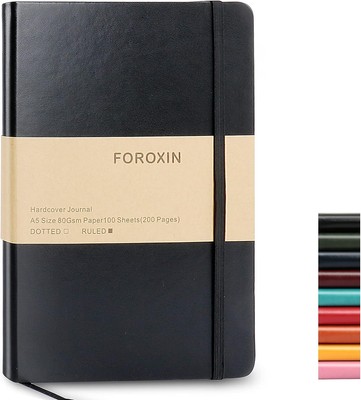 Journal notebook (A5-Lined, Black Color),192 Pages, Medium Color 