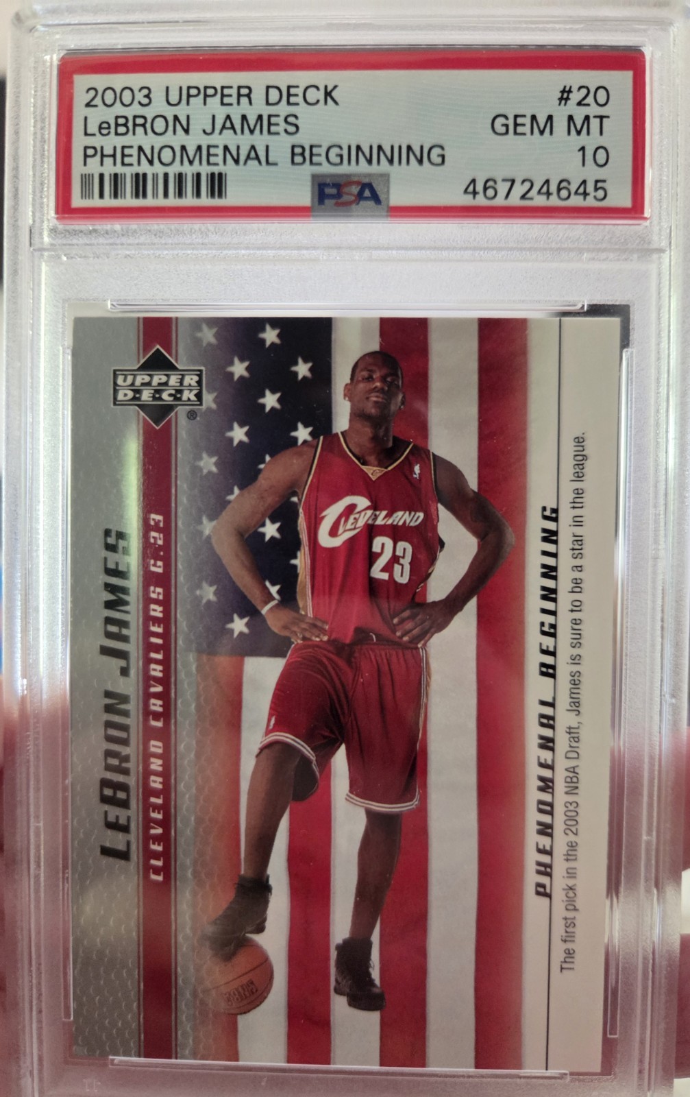 2003-04 Upper Deck Lebron James Phenomenal Beginning - LeBron James #20 PSA 10