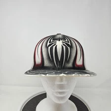 Decky Hat Cap Snap Back White Airbrush Spider Web Comics Art One Size Mens