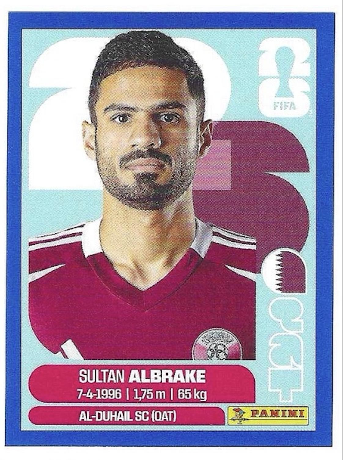 SULTAN AL-BRAKE Panini FIFA World Cup 2026 Sticker Blue Border #QAT3 Qatar