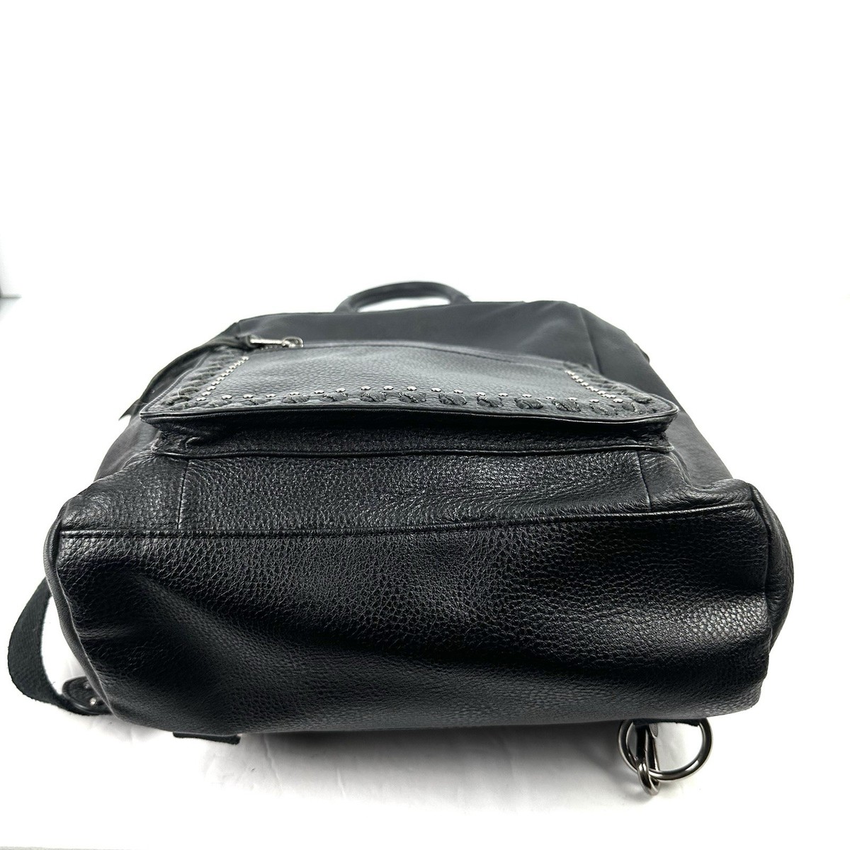 The Sak Loyola Leather Backpack LARGE Black Leather Studded Convertible  Laptop