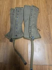 VINTAGE WWII M1938 US ARMY CANVAS MILITARY SPATS GAITERS BOOT COVERS LEGGINGS