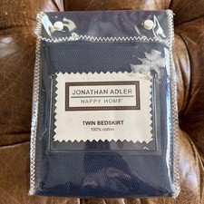 Jonathan Adler Happy Home Blue Twin Bedskirt