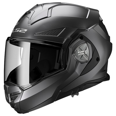 LS2 FF901 Advant X Solid Modular Motorcycle Helmet w/SunShield Titanium