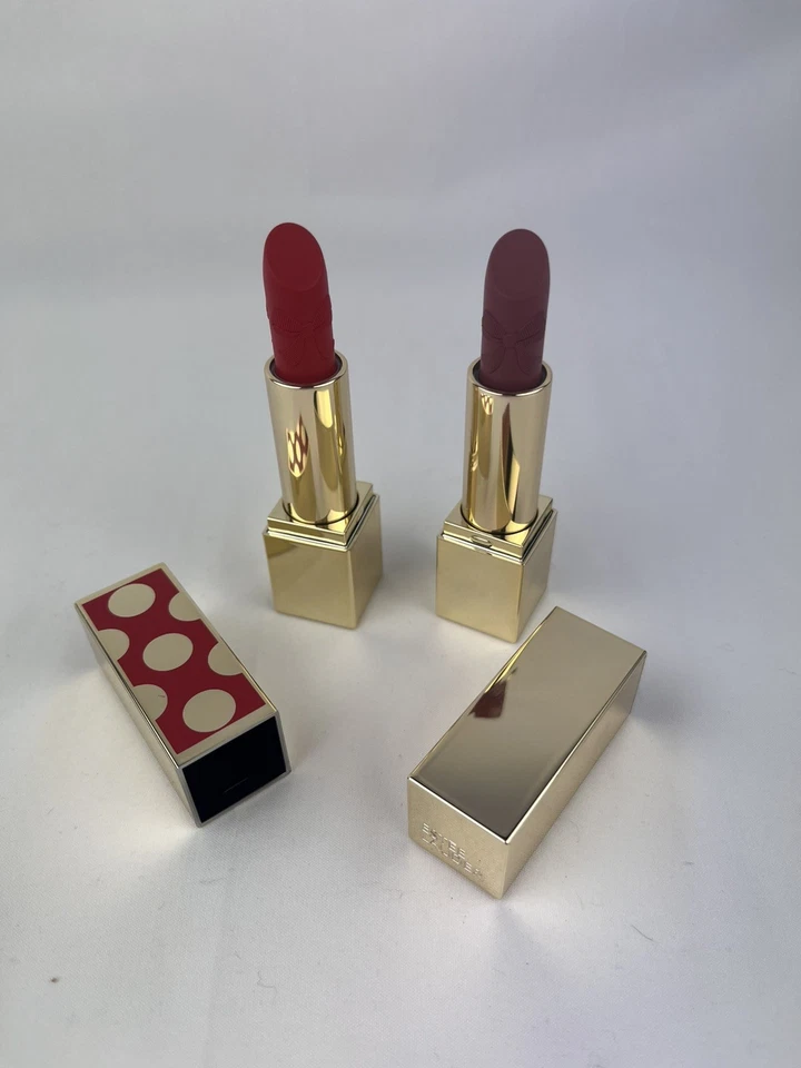 Lápiz labial Estee Lauder edición limitada 2025 cinta roja y sneak peak tamaño completo  Foto 3 de 4