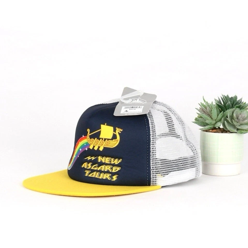 Marvel Nuevo Sombrero de Camionero Asgard Tours - Niños/Talla Única - Gorra de Malla Oficial Disney Foto 2 de 4