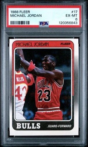 1988 FLEER #17 MICHAEL JORDAN PSA 6