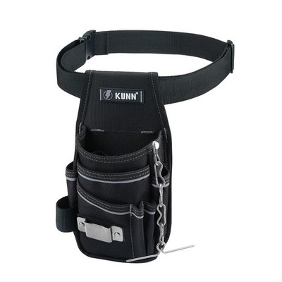 KUNN Tool Pouch,7-Pocket Electrician Pouch with Belt Clip,Tool Black-Grey 