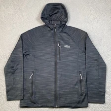 Stio Glide Power Stretch Hoodie Men's Size M Gray Full Zip Outdoor Hiking Medium