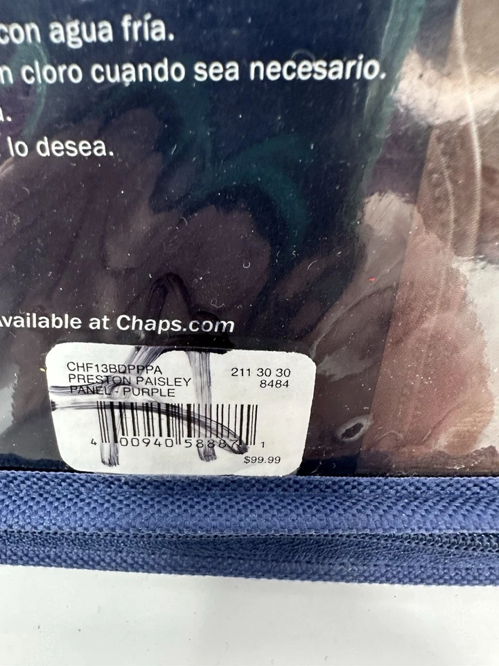 CHAPS Home PRESTON PAISLEY Window PANELS Size: 42 x 84" Set NEW - Image 4 of 4