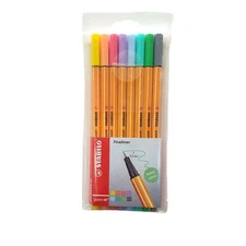 Stabilo Point 88 Fineliner 0.4mm 8 Pastel Color Pen Set Wallet Fine Writing Draw