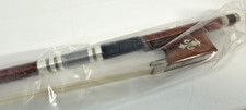 Violin Bow 4/4 Fleur De Lis Frog White Horse Hair 29" Brown Silver Pernambuco