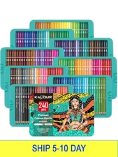 KALOUR Professional Colored Pencils,Set of 240 Colors,Artists Soft Core with Vib
