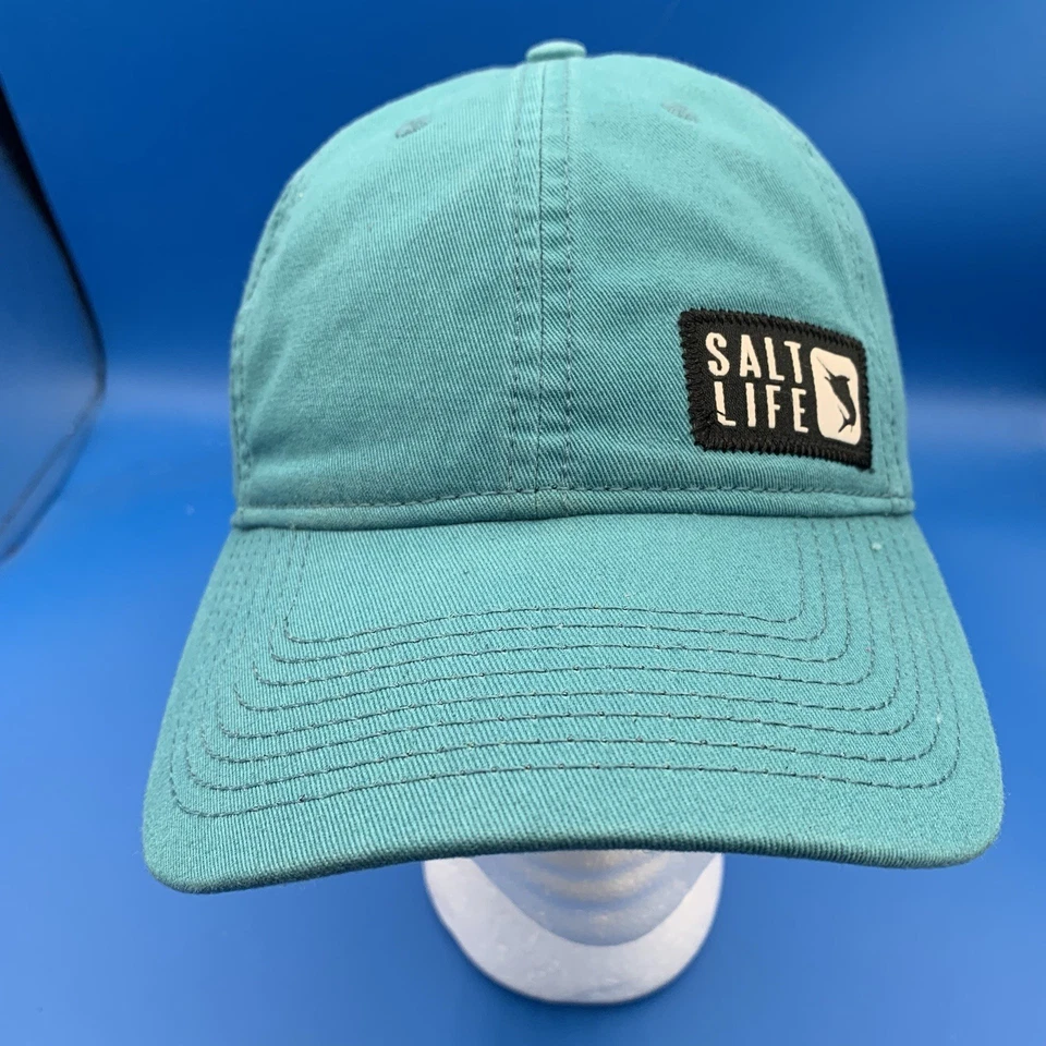 Sombrero Salt Life Original Est.03, parche con logotipo azul, salado vivo, 100 % algodón Foto 3 de 4